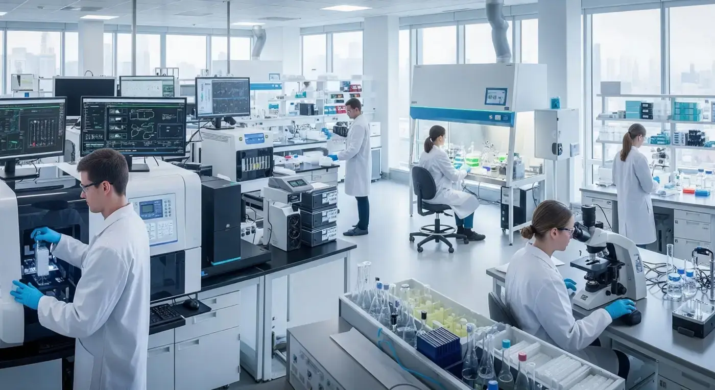 Biotech laboratory representing cutting-edge life sciences research and development