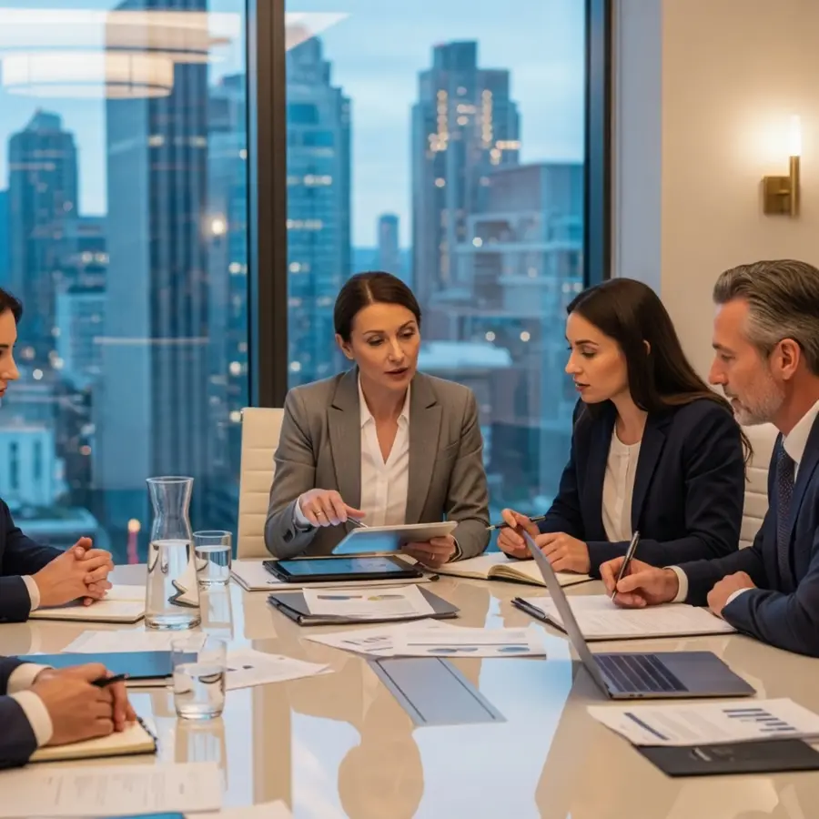 Corporate meeting orchestrating transformative transactions