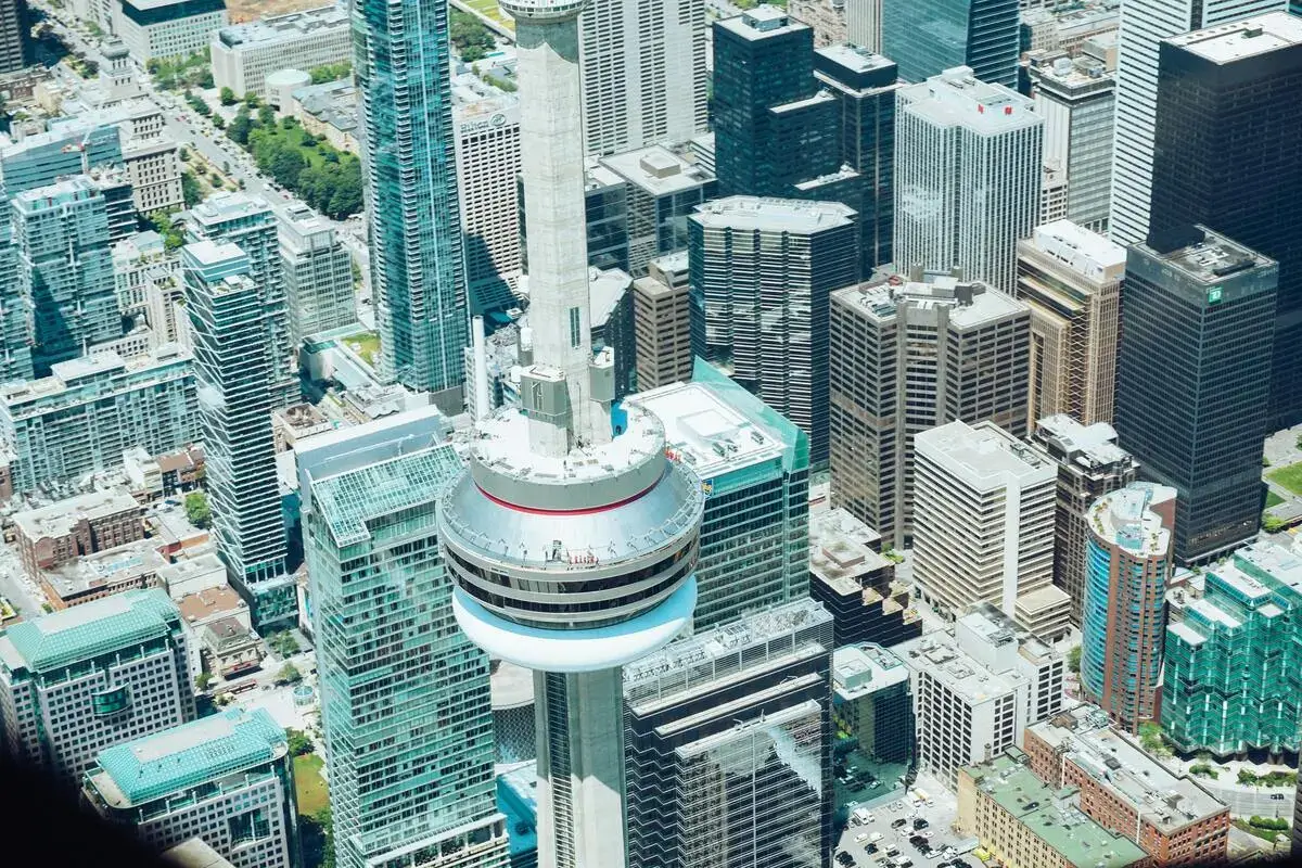 Skyscraper development representing real estate development and construction